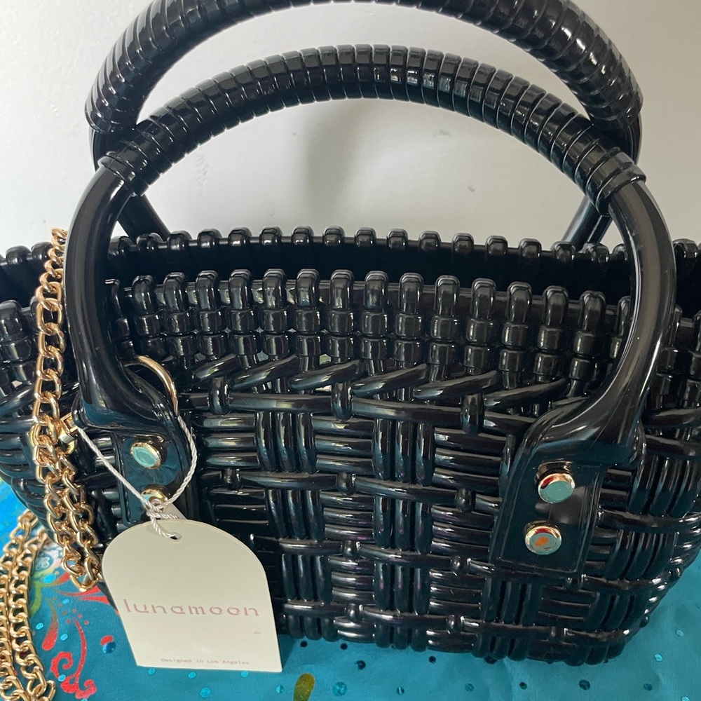 NWT Lunamoon Black Jelly Style Bag - Picture 3 of 7